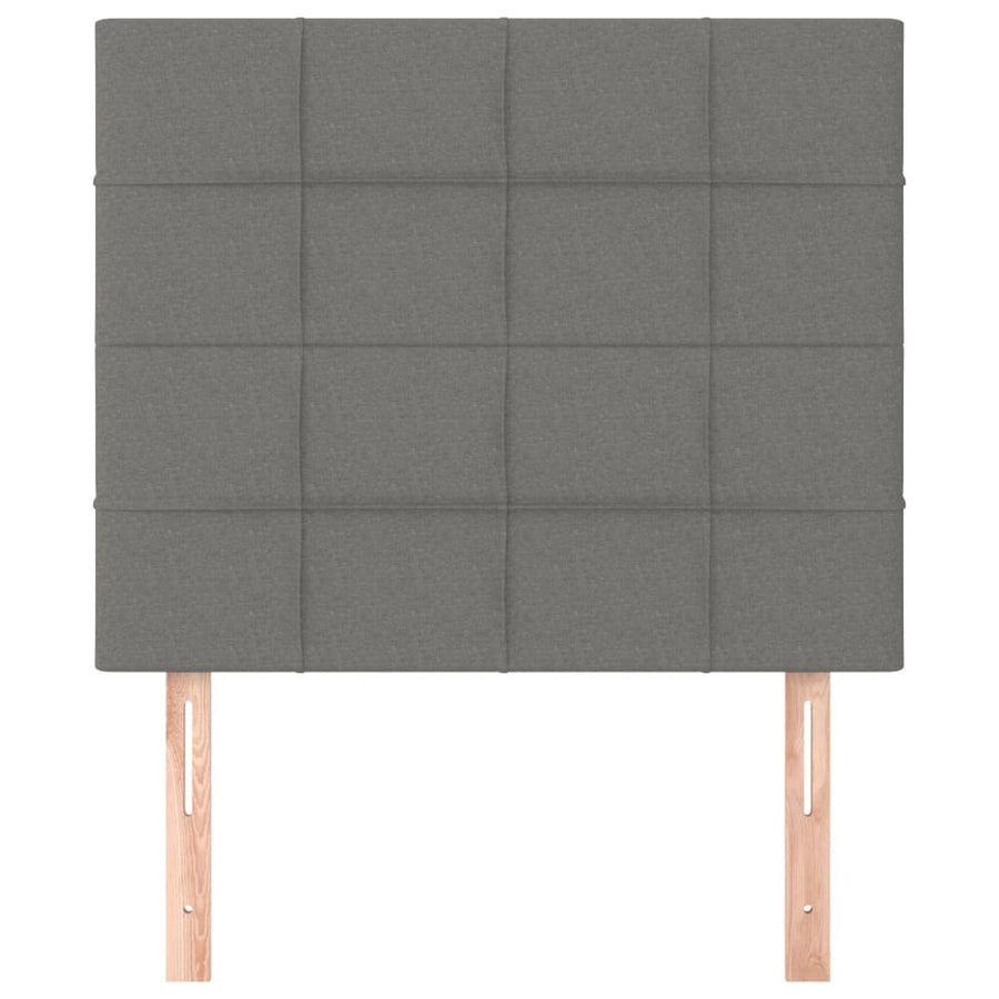 Hoofdborden 2 st 80x5x78/88 cm stof donkergrijs 1 80 cm Donkergrijs