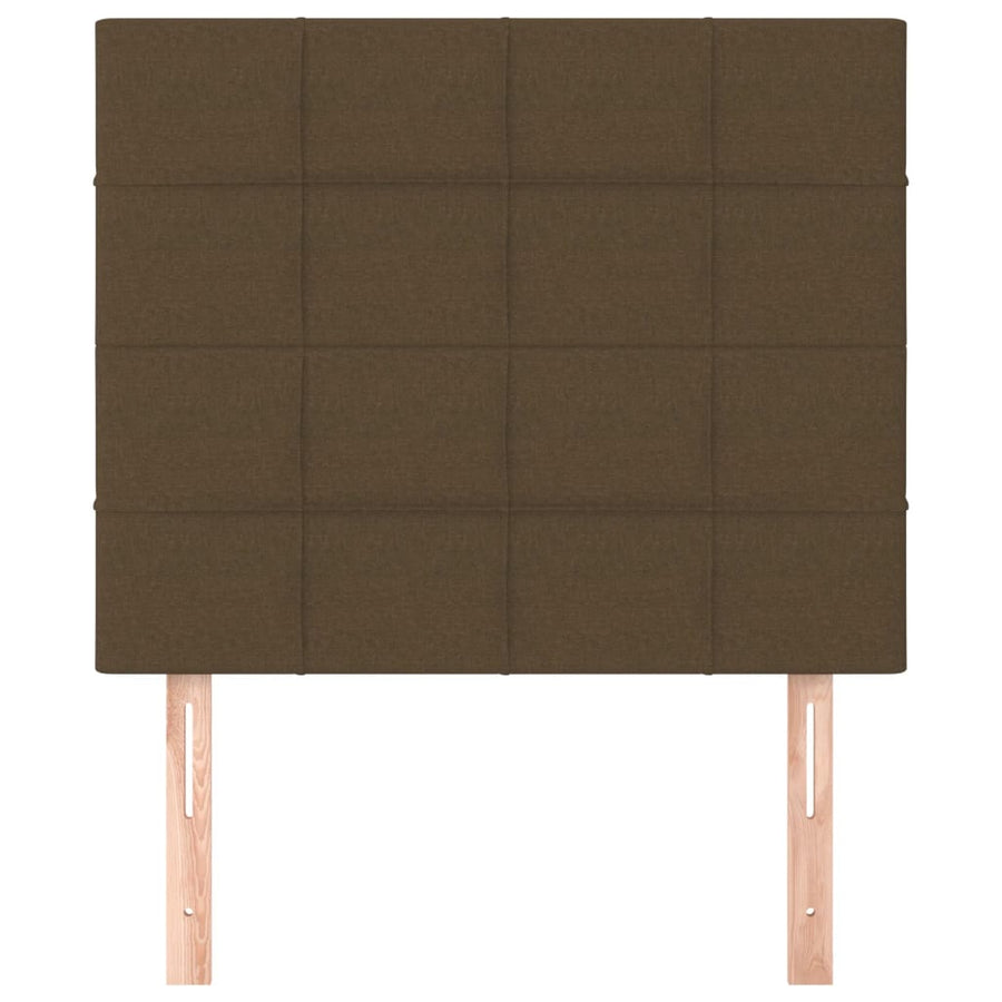 Hoofdborden 2 st 80x5x78/88 cm stof donkerbruin 80 cm Hoog