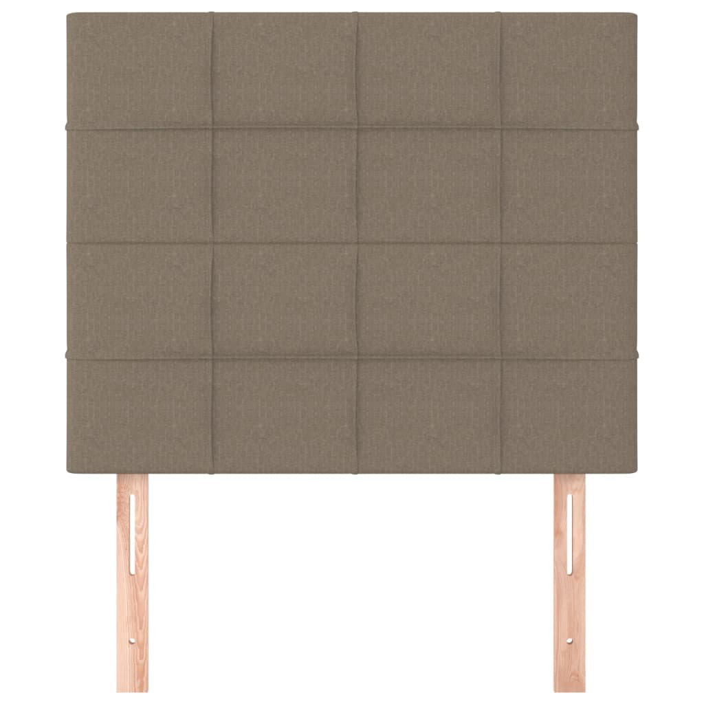 Hoofdborden 2 st 80x5x78/88 cm stof taupe 1 80 cm Taupe