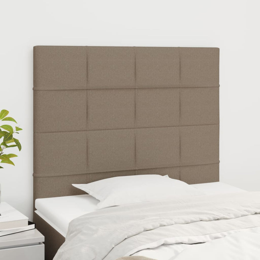 Hoofdborden 2 St 80X5X78/88 Cm Stof Taupe