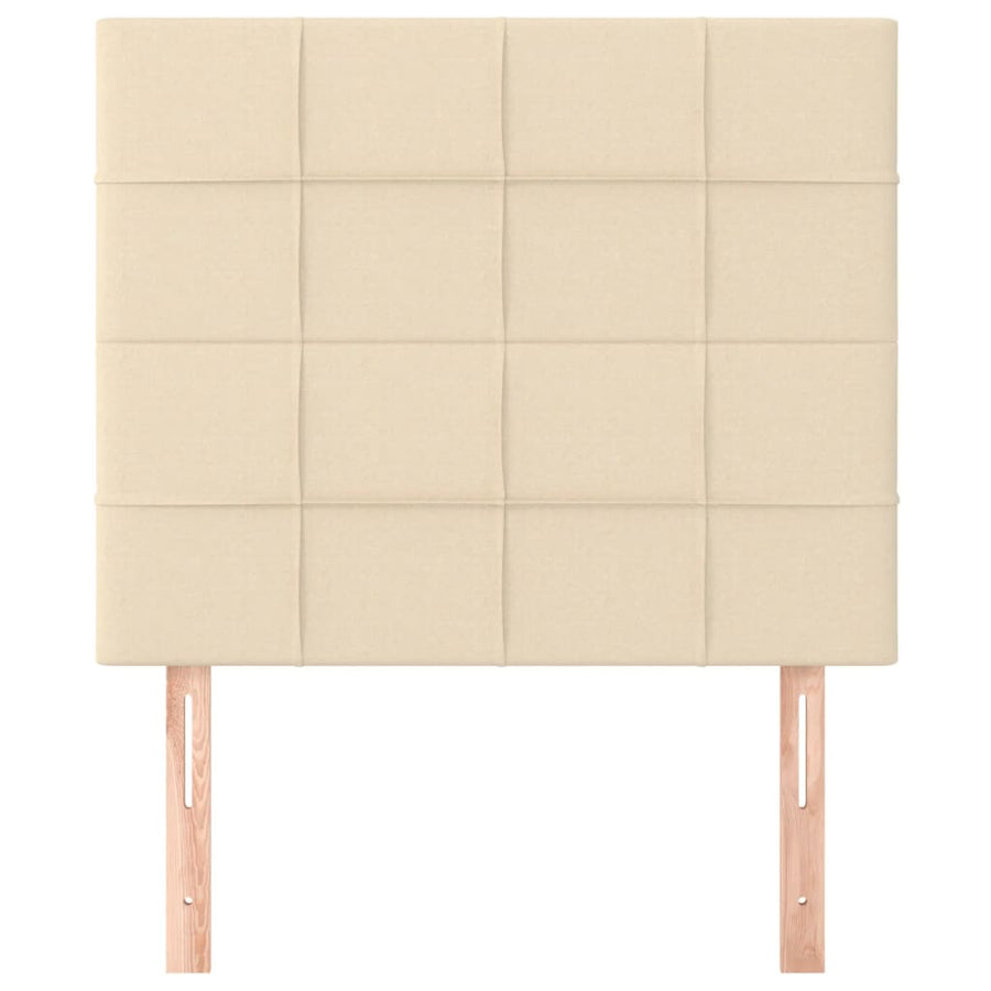 Hoofdborden 2 st 80x5x78/88 cm stof crèmekleurig 1 80 cm Crème