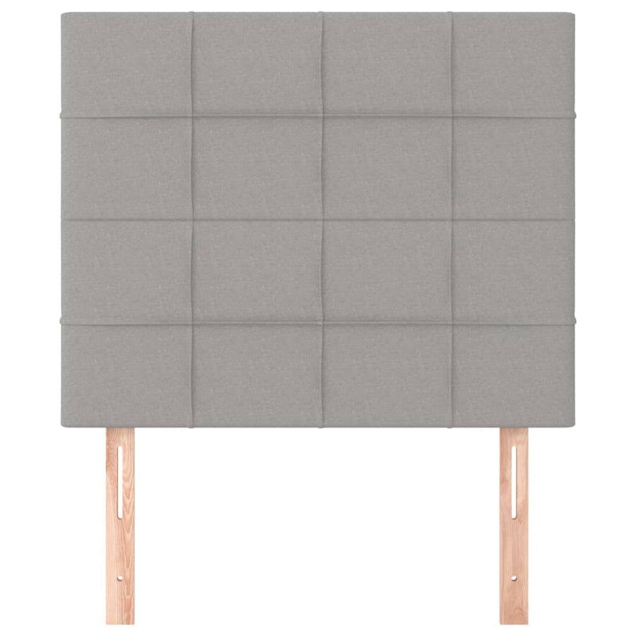 Hoofdborden 2 St 90X5X78/88 Cm Stof Lichtgrijs 90 cm Hoog