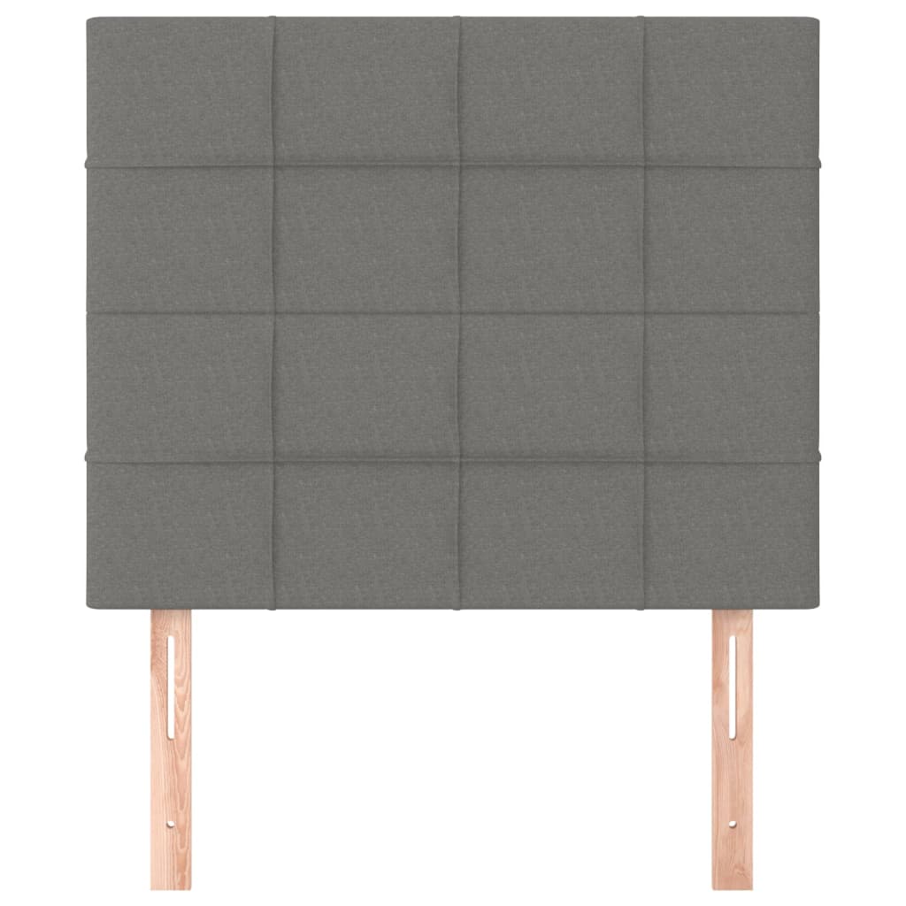 Hoofdborden 2 St 90X5X78/88 Cm Stof Donkergrijs 90 cm Hoog