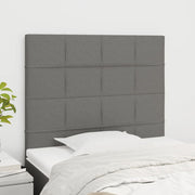 Hoofdbord 90x5x118/128 cm stof donkergrijs