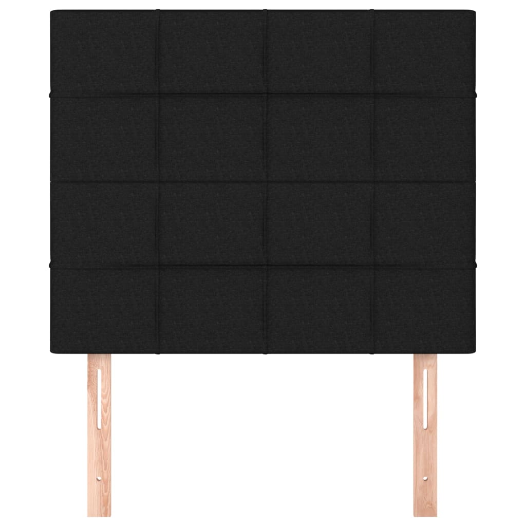 Hoofdborden 2 St 90X5X78/88 Cm Stof Zwart 90 cm Hoog