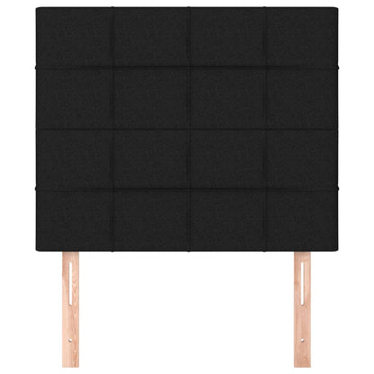 Hoofdborden 2 St 90X5X78/88 Cm Stof Zwart 90 cm Hoog