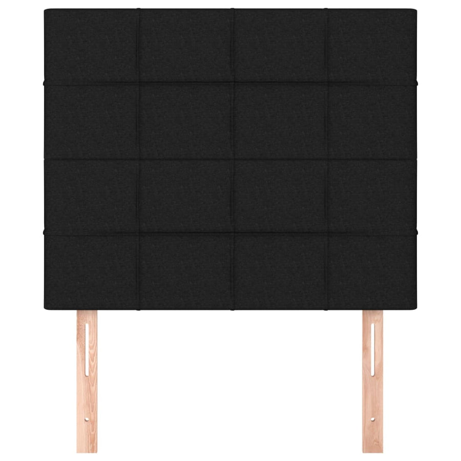 Hoofdborden 2 St 90X5X78/88 Cm Stof Zwart 90 cm Hoog