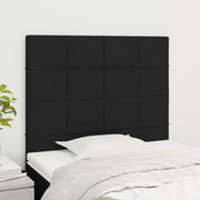 Hoofdbord 90x5x118/128 cm stof zwart