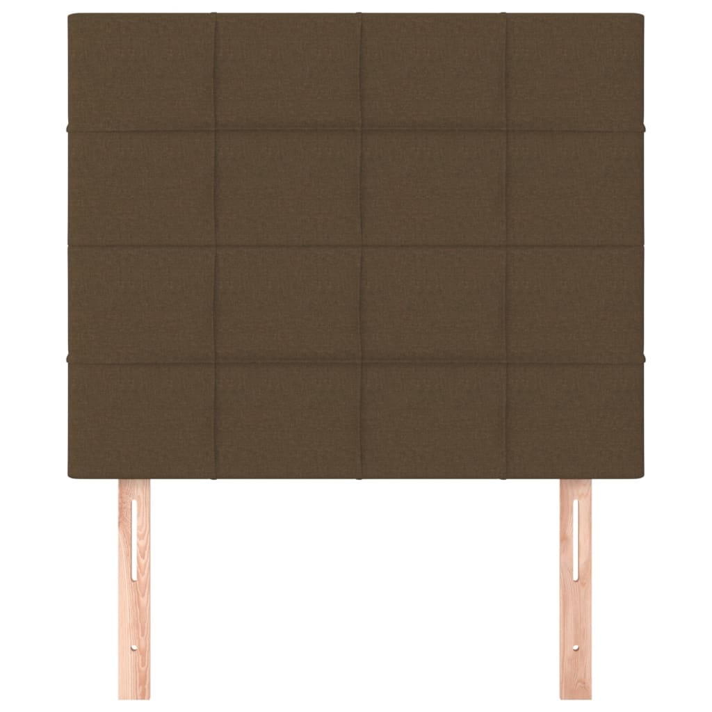 Hoofdborden 2 St 90X5X78/88 Cm Stof Donkerbruin 90 cm Hoog