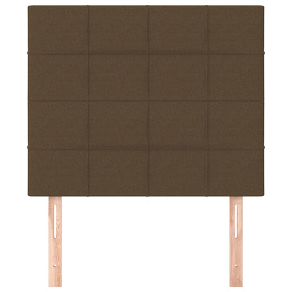 Hoofdborden 2 St 90X5X78/88 Cm Stof Donkerbruin 90 cm Hoog
