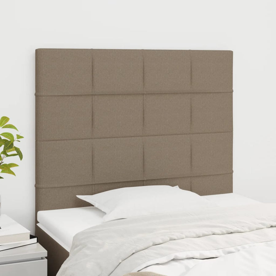 Hoofdborden 2 St 80X5X78/88 Cm Stof Taupe