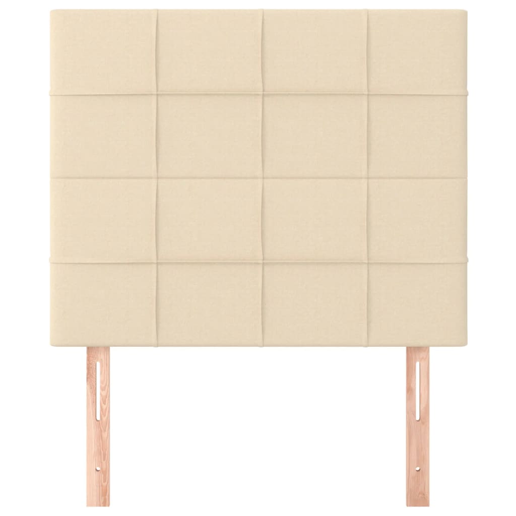 Hoofdborden 2 St 90X5X78/88 Cm Stof Kleurig Crème 90 cm Hoog
