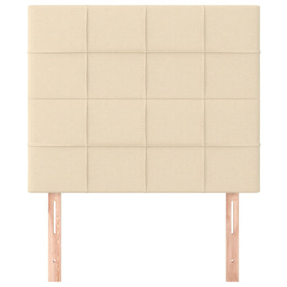 Hoofdborden 2 St 90X5X78/88 Cm Stof Kleurig Crème 90 cm Hoog