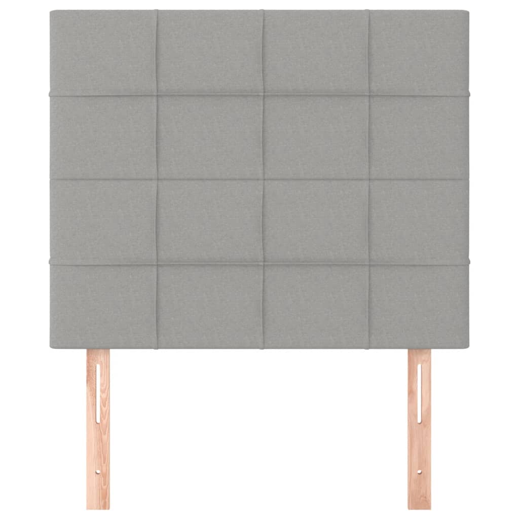 Hoofdborden 2 St 00 X 5 X 78/88 Cm Stof Lichtgrijs 100 cm Hoog