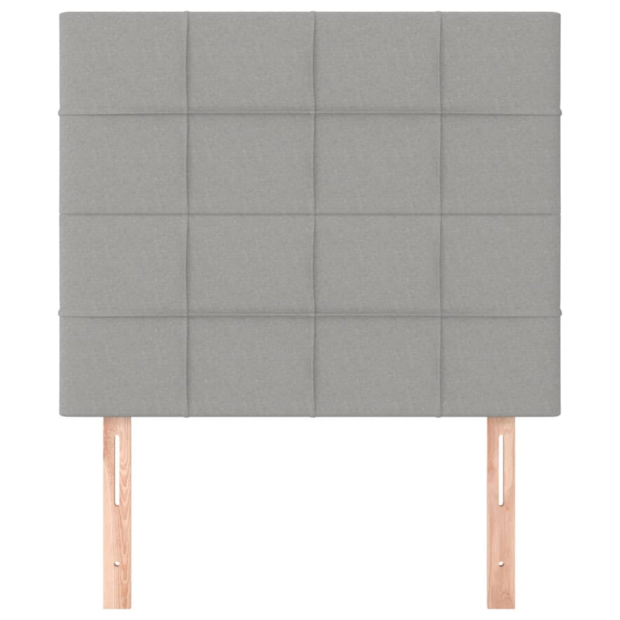 Hoofdborden 2 St 00 X 5 X 78/88 Cm Stof Lichtgrijs 100 cm Hoog