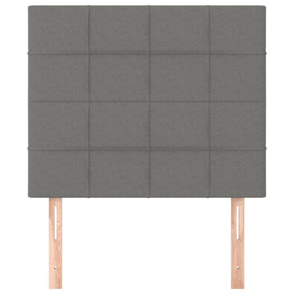 Hoofdborden 2 St 00X5X78/88 Cm Stof Donkergrijs 100 cm Hoog