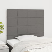 Hoofdbord 100x5x118/128 cm stof donkergrijs