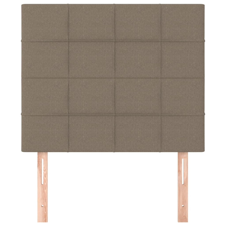 Hoofdborden 2 St 00X5X78/88 Cm Stof Taupe 100 cm Hoog