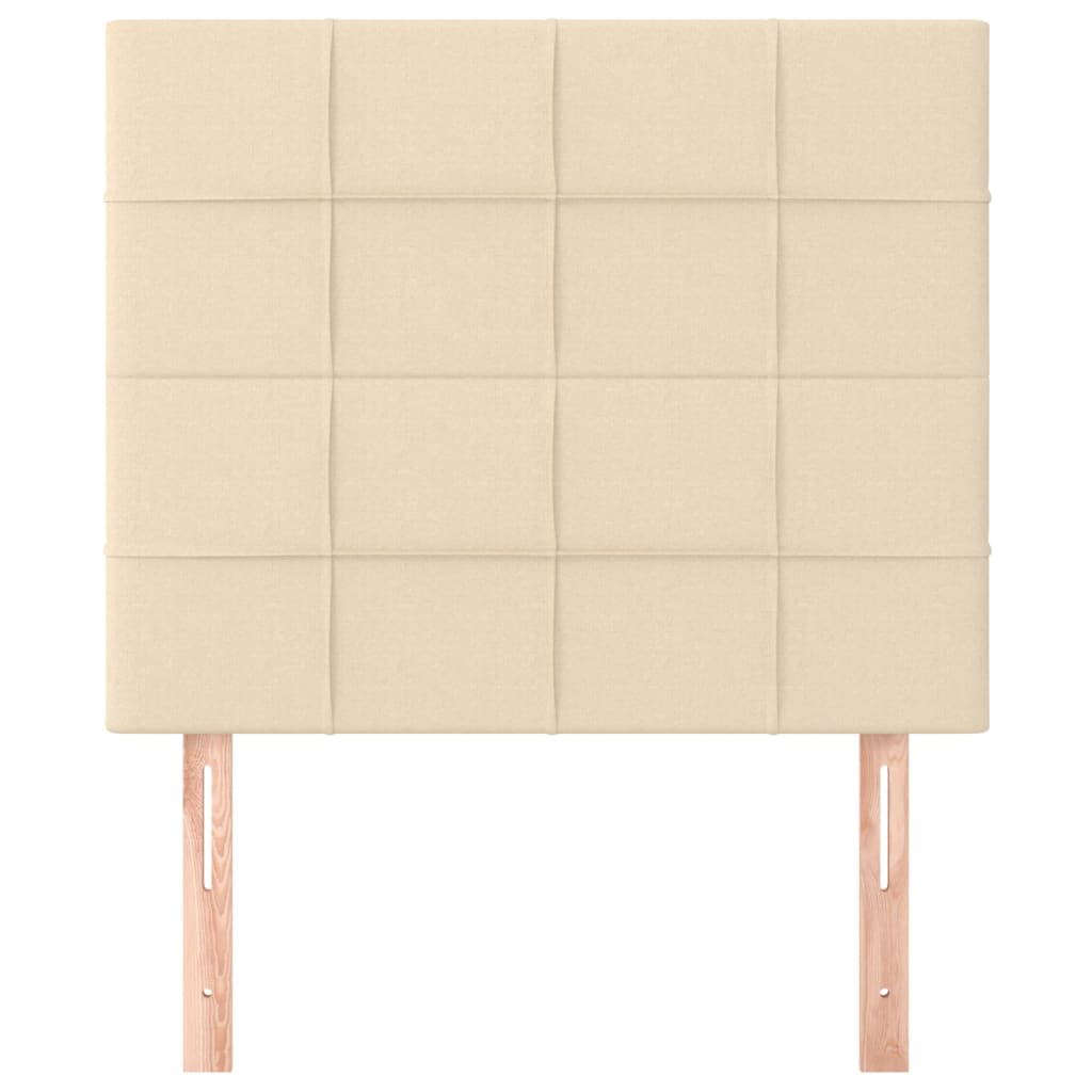 Hoofdborden 2 St 00X5X78/88 Cm Stof Kleurig Crème 100 cm Hoog