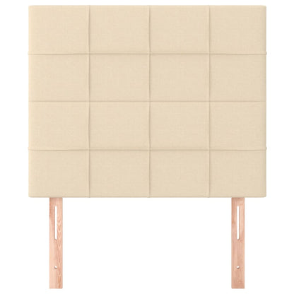 Hoofdborden 2 St 00X5X78/88 Cm Stof Kleurig Crème 100 cm Hoog