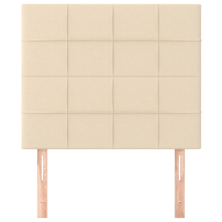 Hoofdborden 2 St 00X5X78/88 Cm Stof Kleurig Crème 100 cm Hoog