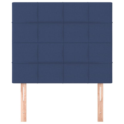 Hoofdborden 2 St 00X5X78/88 Cm Stof Blauw 100 cm Hoog