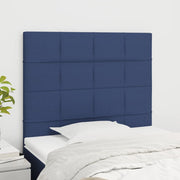 Hoofdbord stof blauw 100x5x78/88 cm