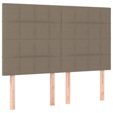 Hoofdborden 4 St 72X5X78/88 Cm Stof Taupe 144 cm Hoog