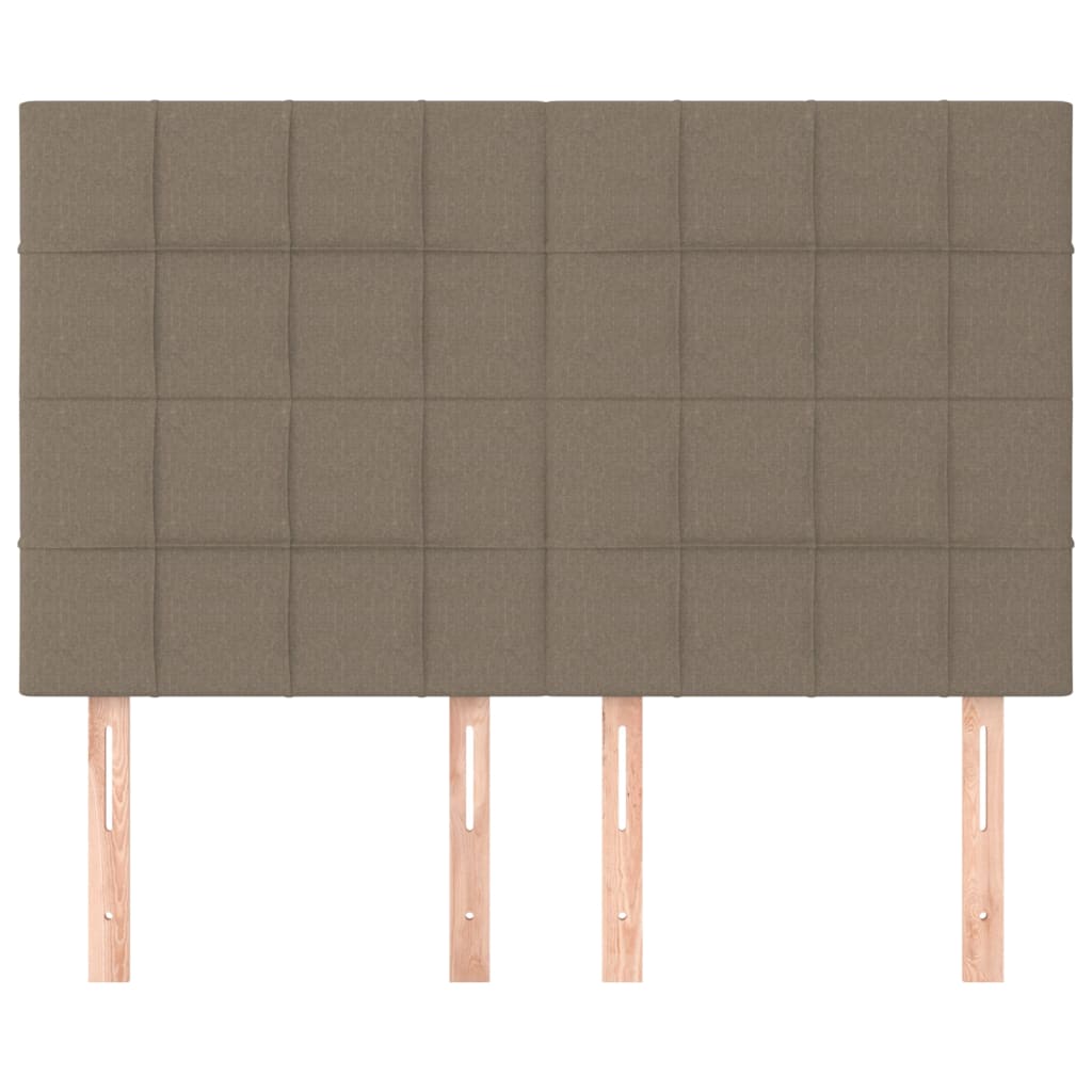 Hoofdborden 4 St 72X5X78/88 Cm Stof Taupe 144 cm Hoog