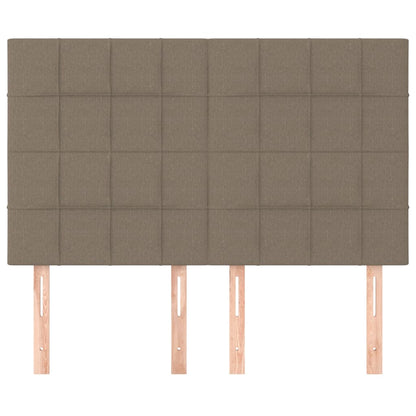 Hoofdborden 4 St 72X5X78/88 Cm Stof Taupe 144 cm Hoog