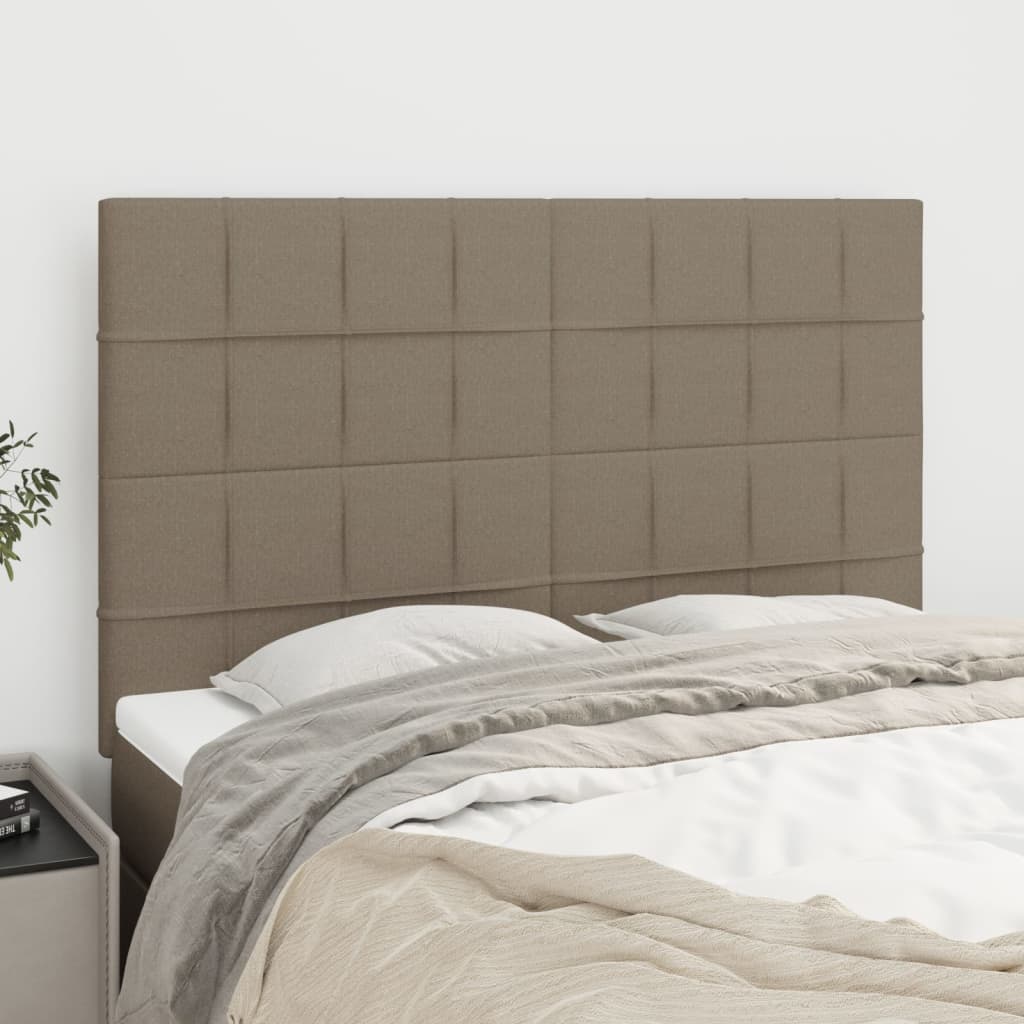 Hoofdborden 2 St 80X5X78/88 Cm Stof Taupe