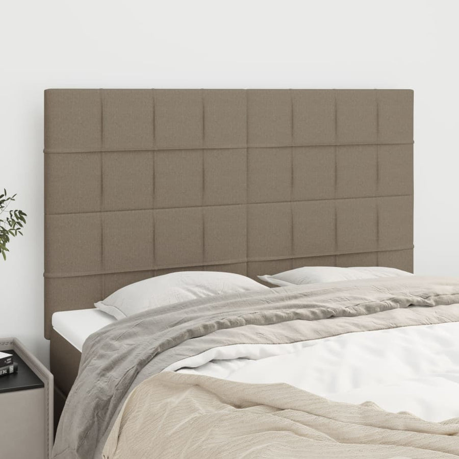 Hoofdborden 2 St 80X5X78/88 Cm Stof Taupe