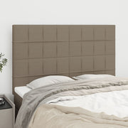 Hoofdbord taupe 144x5x118/128 cm Stof