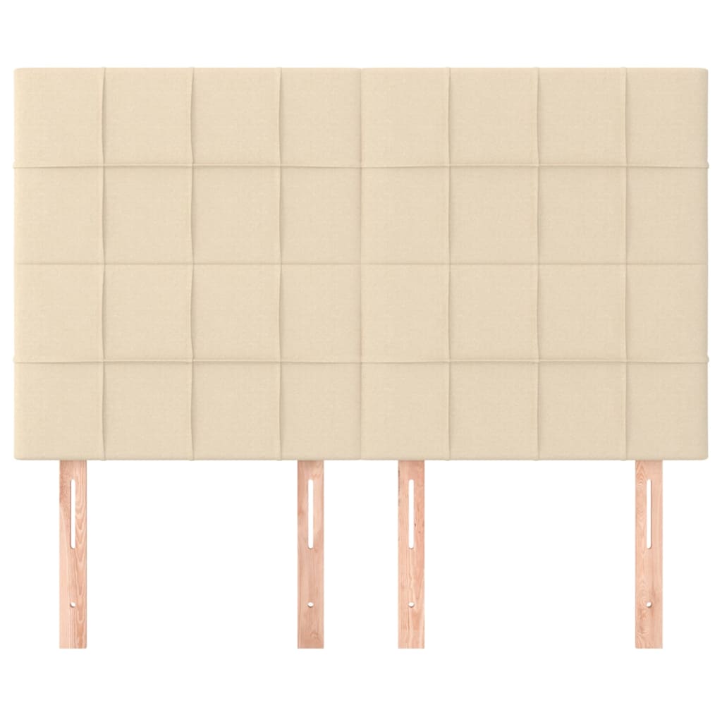 Hoofdborden 4 St 72X5X78/88 Cm Stof Kleurig Crème 144 cm Hoog