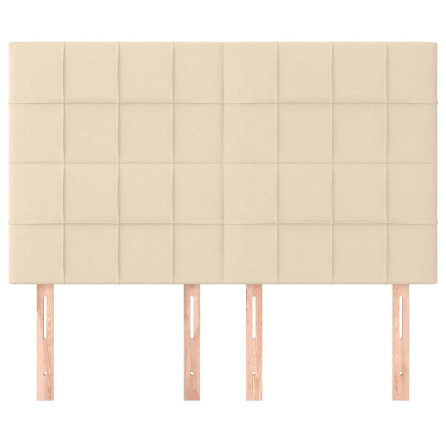 Hoofdborden 4 St 72X5X78/88 Cm Stof Kleurig Crème 144 cm Hoog