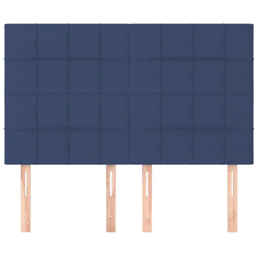 Hoofdborden 4 St 72X5X78/88 Cm Stof Blauw 144 cm Hoog