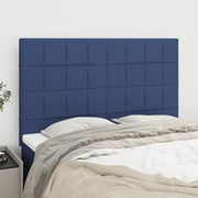 Hoofdbord stof blauw 144x5x118/128 cm