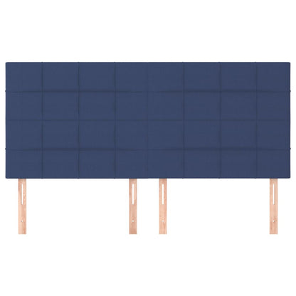 Hoofdborden 4 St 80X5X78/88 Cm Stof Blauw 160 cm Hoog