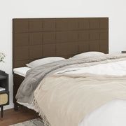Headboard dark brown 180x5x118/128 cm fabric