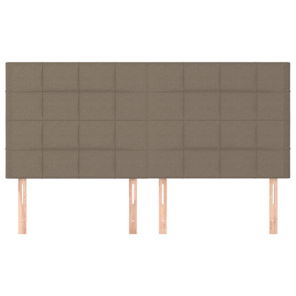 Hoofdborden 4 St 90X5X78/88 Cm Stof Taupe 180 cm Hoog