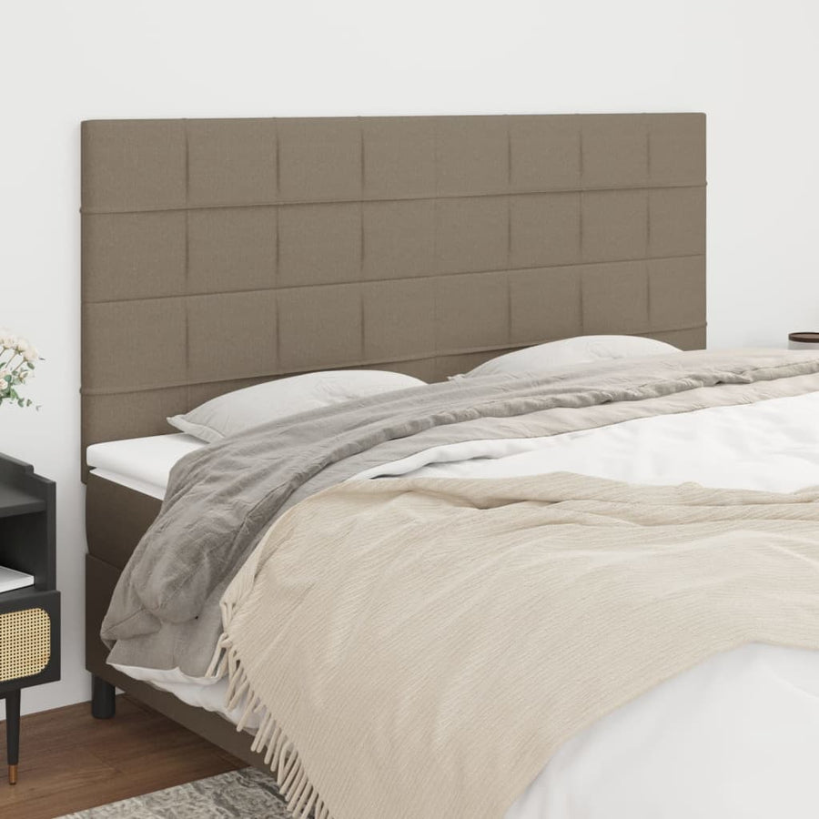 Hoofdborden 2 St 80X5X78/88 Cm Stof Taupe