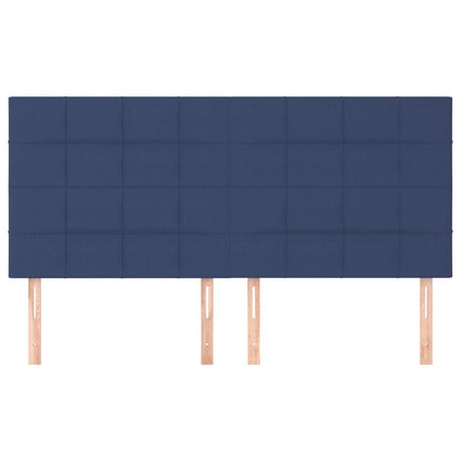 Hoofdborden 4 st 90x5x78/88 cm stof blauw 1 180 cm Blauw
