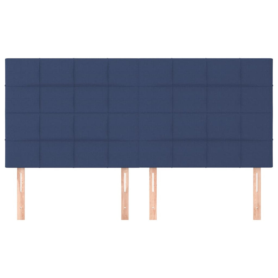 Hoofdborden 4 st 90x5x78/88 cm stof blauw 1 180 cm Blauw