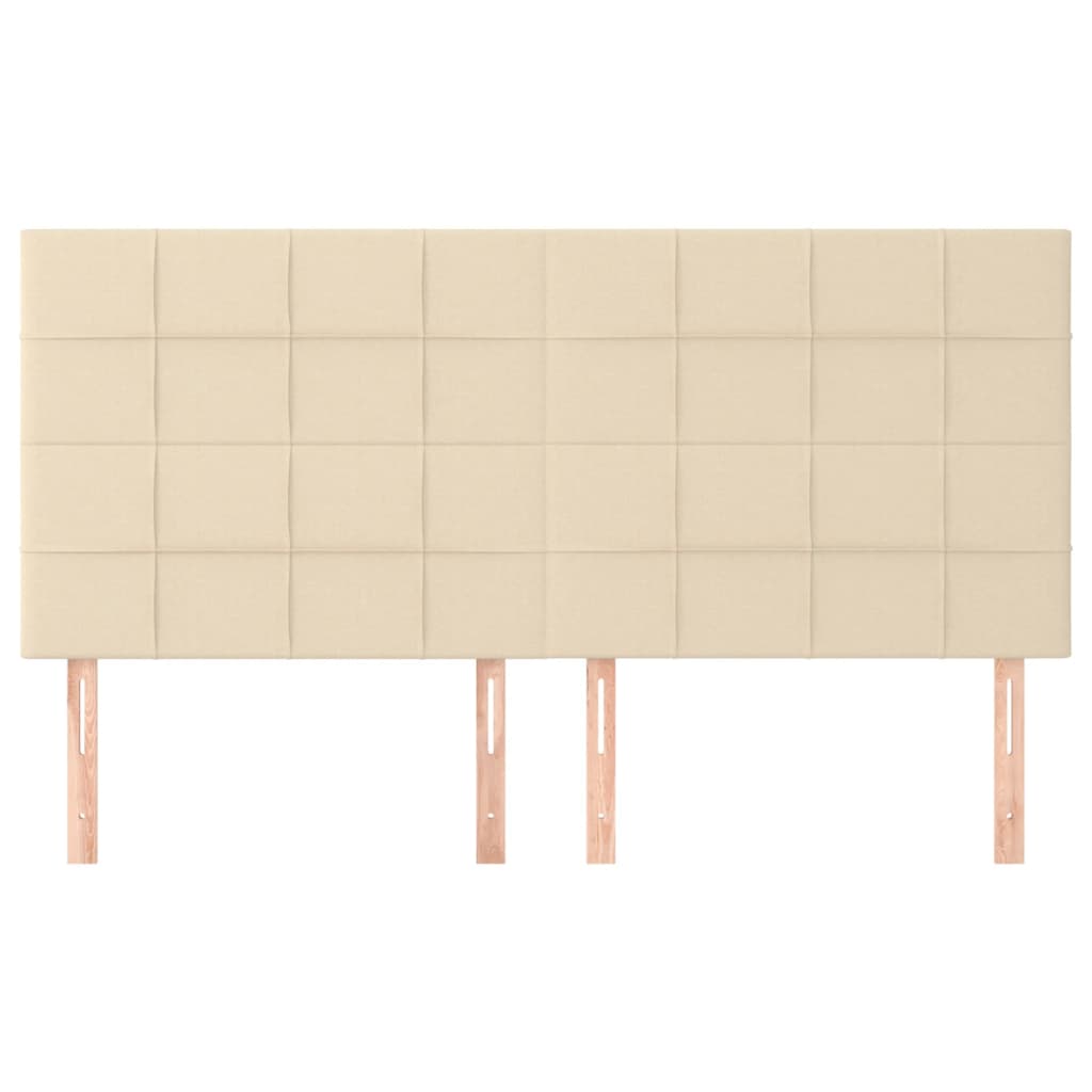 Hoofdborden 4 St 00X5X78/88 Cm Stof Kleurig Crème 200 cm Hoog