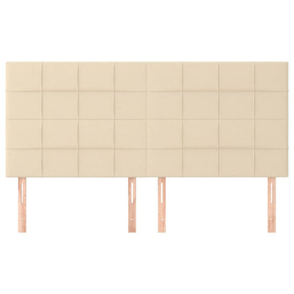 Hoofdborden 4 St 00X5X78/88 Cm Stof Kleurig Crème 200 cm Hoog