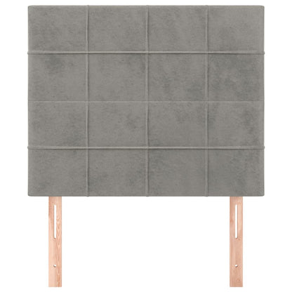 Hoofdborden 2 St 80X5X78/88 Cm Fluweel Lichtgrijs