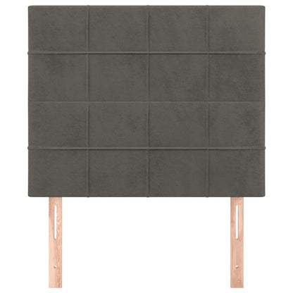 Hoofdborden 2 St 80X5X78/88 Cm Fluweel Donkergrijs