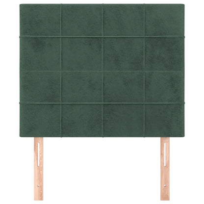 Hoofdborden 2 St 80X5X78/88 Cm Fluweel Donkergroen