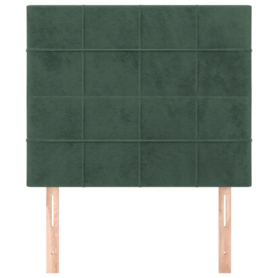 Hoofdborden 2 St 80X5X78/88 Cm Fluweel Donkergroen