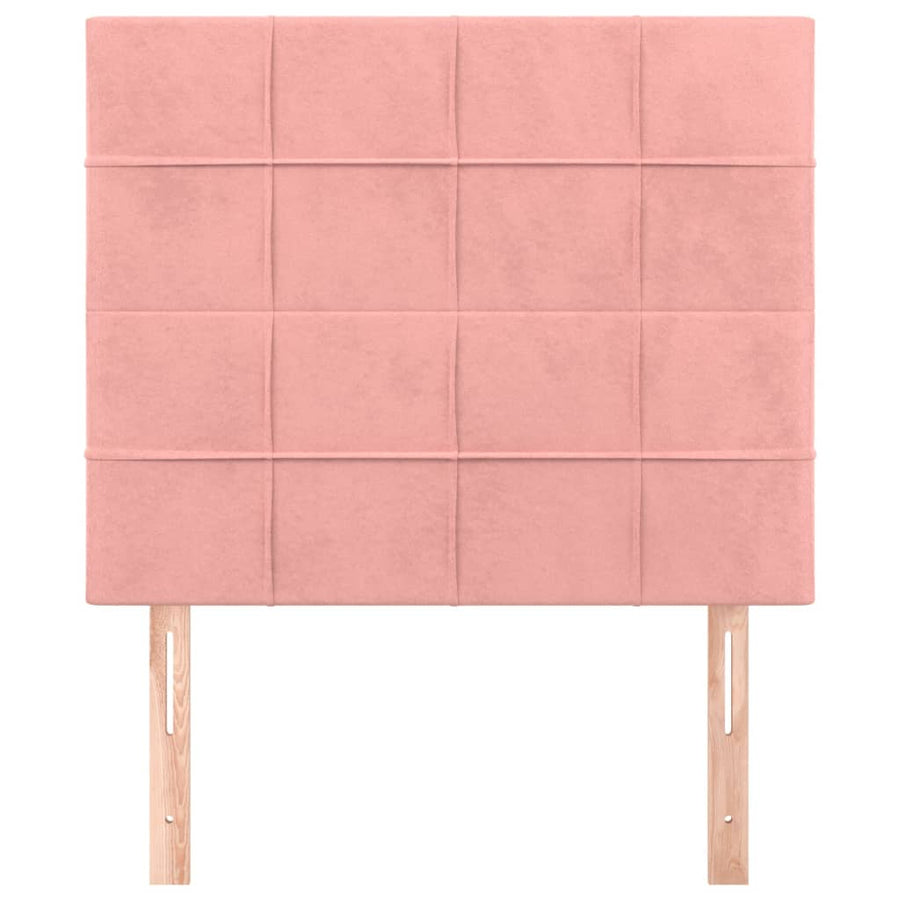 Hoofdborden 2 St 80X5X78/88 Cm Fluweel Roze